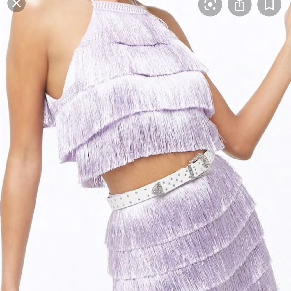 Purple Fringe Set - Top & shorts bottom